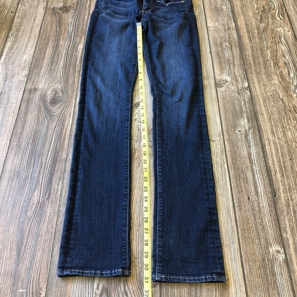 PAIGE Dark Wash Skyline Straight Leg Denim Jeans 24 - Picture 2 of 8